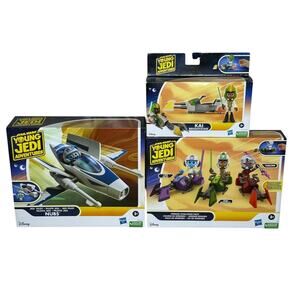Disney Star Wars Young Jedi Pilot NUBS and Speeder Bike Challenge Pack Set New
